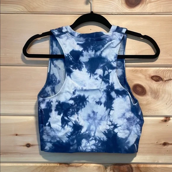 3/$12 Champion Blue Crop Tank Top Fitted - Picture 2 of 2